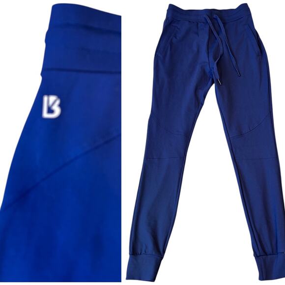 NWOT Buffbunny Collection Luxe Joggers 2 Pocket Dark Royal Blue Size Small - Picture 1 of 6